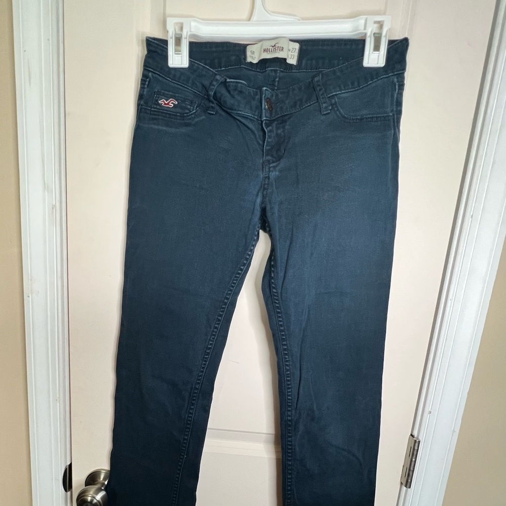 Hollister blue low rise boot leg slight flare 5R denim pants